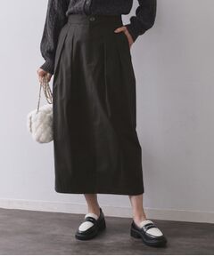 OPAQUE.CLIP / オペーク ドット クリップ ロング・マキシ丈スカート | ストレッチタックナロースカート【洗濯機OK】