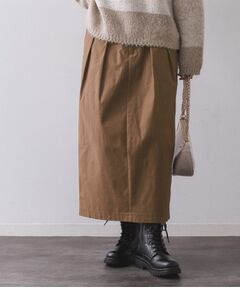 OPAQUE.CLIP / オペーク ドット クリップ ロング・マキシ丈スカート | ストレッチタックナロースカート【洗濯機OK】