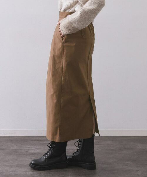 OPAQUE.CLIP / オペーク ドット クリップ ロング・マキシ丈スカート | ストレッチタックナロースカート【洗濯機OK】 | 詳細10