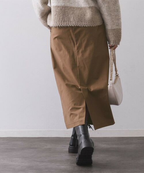 OPAQUE.CLIP / オペーク ドット クリップ ロング・マキシ丈スカート | ストレッチタックナロースカート【洗濯機OK】 | 詳細5