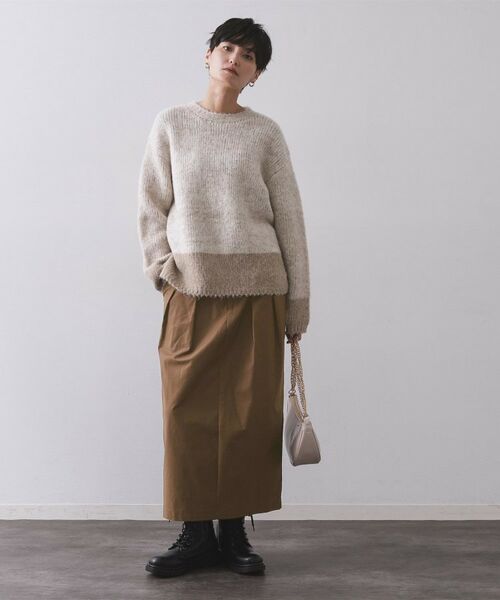 OPAQUE.CLIP / オペーク ドット クリップ ロング・マキシ丈スカート | ストレッチタックナロースカート【洗濯機OK】 | 詳細6