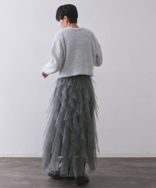 OPAQUE.CLIP / オペーク ドット クリップ ロング・マキシ丈スカート | ラッフルチュールイージースカート【洗濯機OK】 | 詳細7