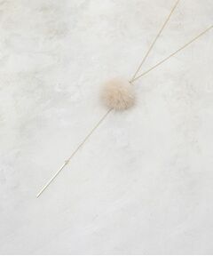 OPAQUE.CLIP / オペーク ドット クリップ ネックレス・ペンダント・チョーカー | ミンクファー×ビジュースライドネックレス