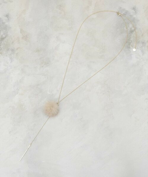 OPAQUE.CLIP / オペーク ドット クリップ ネックレス・ペンダント・チョーカー | ミンクファー×ビジュースライドネックレス | 詳細2