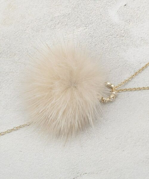 OPAQUE.CLIP / オペーク ドット クリップ ネックレス・ペンダント・チョーカー | ミンクファー×ビジュースライドネックレス | 詳細4