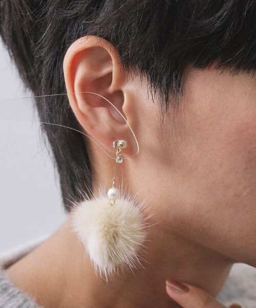 OPAQUE.CLIP / オペーク ドット クリップ ピアス・イヤリング | ミンクファーピアス | 詳細4