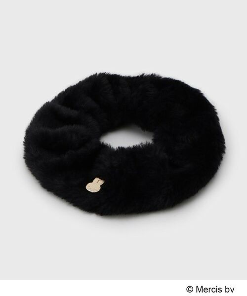 OPAQUE. CLIP/オペーク ドット クリップ 【コラボ】miffy x OPAQUE. CLIP オリジナルチャーム付きシュシュ ブラック(019) 00 OPAQUE. CLIP/オペーク ドット クリップ 【コラボ】miffy x OPAQUE. CLIP オリジナルチャーム付きシュシュ ブラック(019) 00