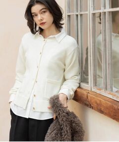 OPAQUE.CLIP / オペーク ドット クリップ カーディガン・ボレロ | 金ボタンラメニットカーディガン【洗濯機OK】