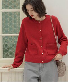 OPAQUE.CLIP / オペーク ドット クリップ カーディガン・ボレロ | 金ボタンラメニットカーディガン【洗濯機OK】