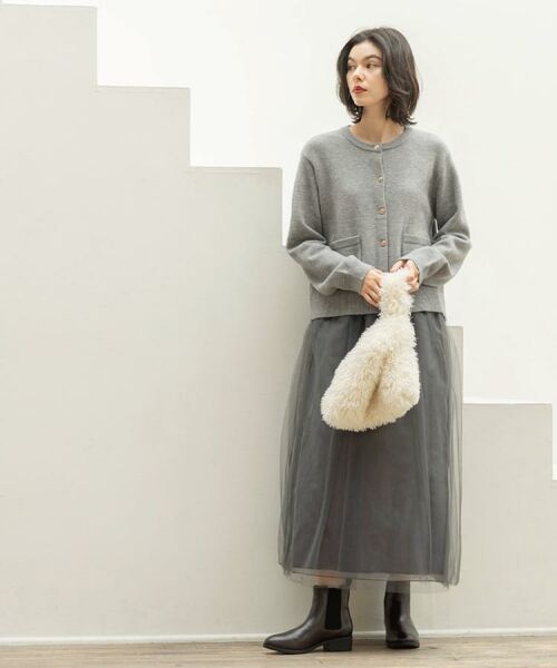 OPAQUE.CLIP / オペーク ドット クリップ カーディガン・ボレロ | 金ボタンラメニットカーディガン【洗濯機OK】 | 詳細11
