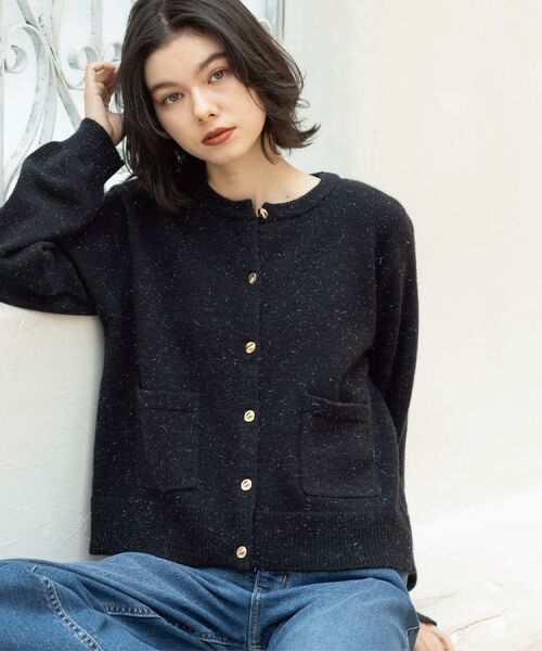 OPAQUE.CLIP / オペーク ドット クリップ カーディガン・ボレロ | 金ボタンラメニットカーディガン【洗濯機OK】 | 詳細15