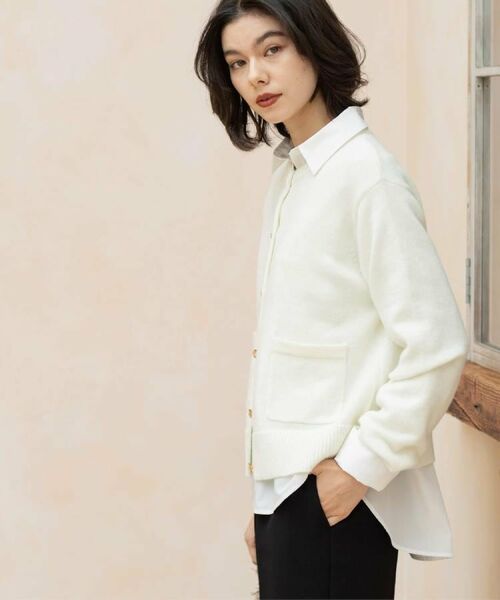 OPAQUE.CLIP / オペーク ドット クリップ カーディガン・ボレロ | 金ボタンラメニットカーディガン【洗濯機OK】 | 詳細2