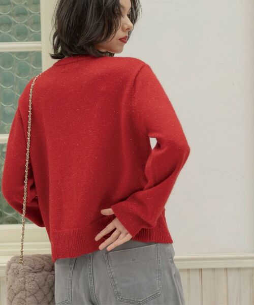 OPAQUE.CLIP / オペーク ドット クリップ カーディガン・ボレロ | 金ボタンラメニットカーディガン【洗濯機OK】 | 詳細20