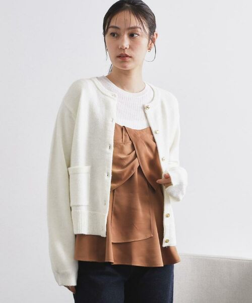 OPAQUE.CLIP / オペーク ドット クリップ カーディガン・ボレロ | 金ボタンラメニットカーディガン【洗濯機OK】 | 詳細21