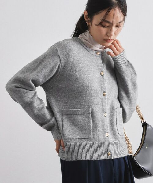 OPAQUE.CLIP / オペーク ドット クリップ カーディガン・ボレロ | 金ボタンラメニットカーディガン【洗濯機OK】 | 詳細27