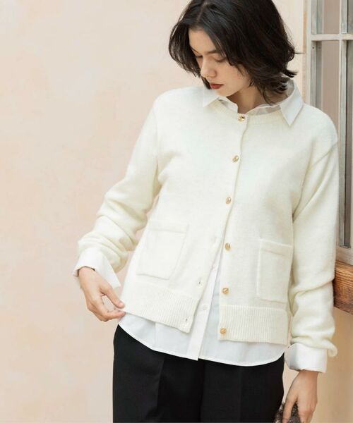 OPAQUE.CLIP / オペーク ドット クリップ カーディガン・ボレロ | 金ボタンラメニットカーディガン【洗濯機OK】 | 詳細4