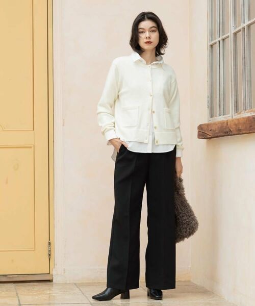 OPAQUE.CLIP / オペーク ドット クリップ カーディガン・ボレロ | 金ボタンラメニットカーディガン【洗濯機OK】 | 詳細5