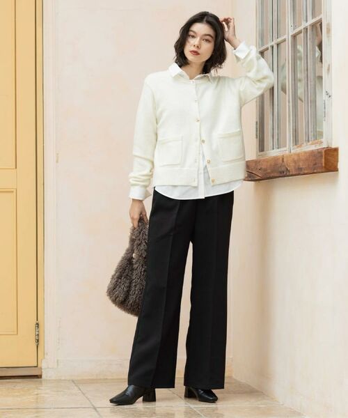 OPAQUE.CLIP / オペーク ドット クリップ カーディガン・ボレロ | 金ボタンラメニットカーディガン【洗濯機OK】 | 詳細6