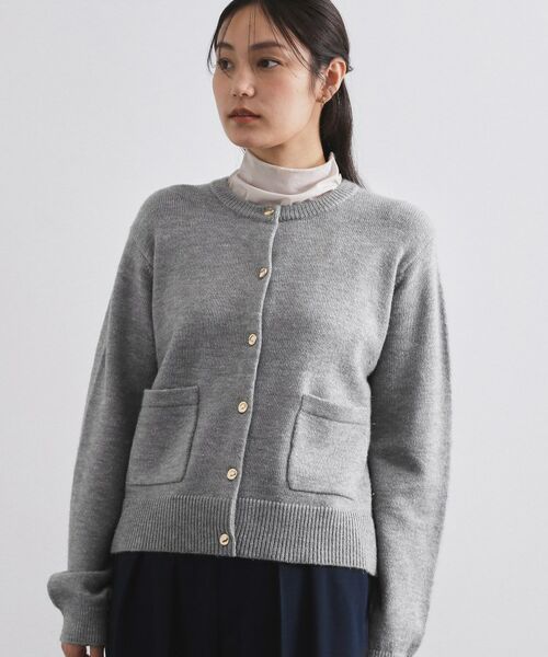 OPAQUE. CLIP/オペーク ドット クリップ 金ボタンラメニットカーディガン【洗濯機OK】 チャコールグレー(013) 40(L) OPAQUE. CLIP/オペーク ドット クリップ 金ボタンラメニットカーディガン【洗濯機OK】 チャコールグレー(013) 40(L)