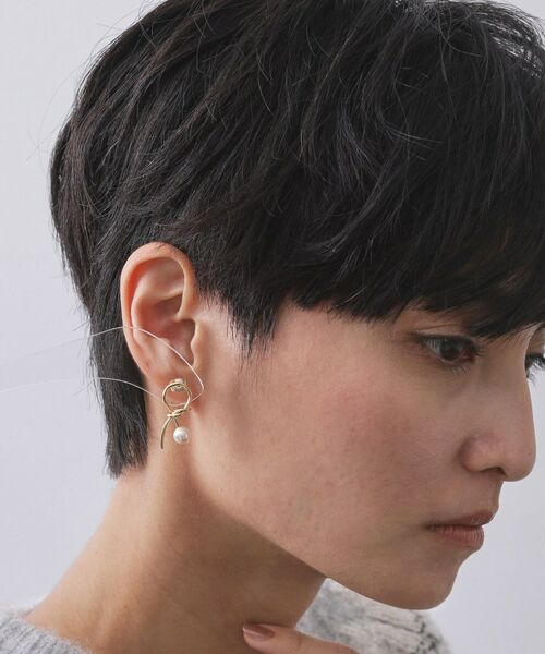 OPAQUE.CLIP / オペーク ドット クリップ ピアス・イヤリング | ねじれメタルフェイクパールピアス | 詳細5