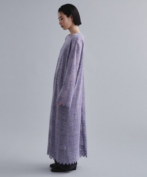 OPAQUE.CLIP / オペーク ドット クリップ ロング・マキシ丈ワンピース | 【es】フロッキーレースロングドレス | 詳細10