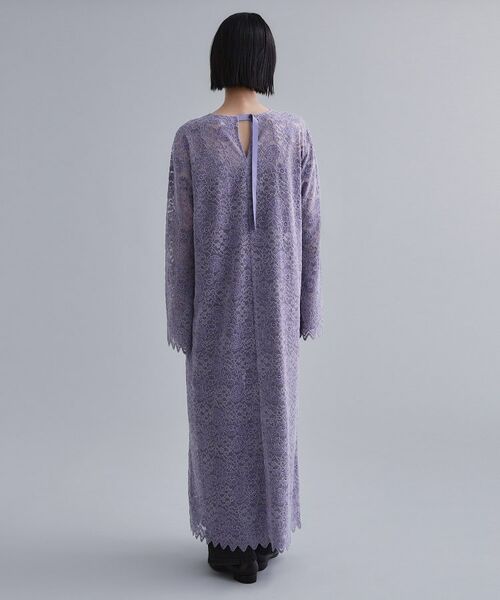 OPAQUE.CLIP / オペーク ドット クリップ ロング・マキシ丈ワンピース | 【es】フロッキーレースロングドレス | 詳細12