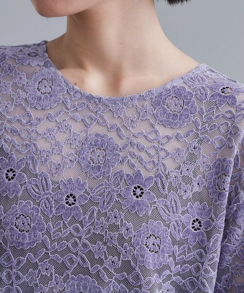 OPAQUE.CLIP / オペーク ドット クリップ ロング・マキシ丈ワンピース | 【es】フロッキーレースロングドレス | 詳細13