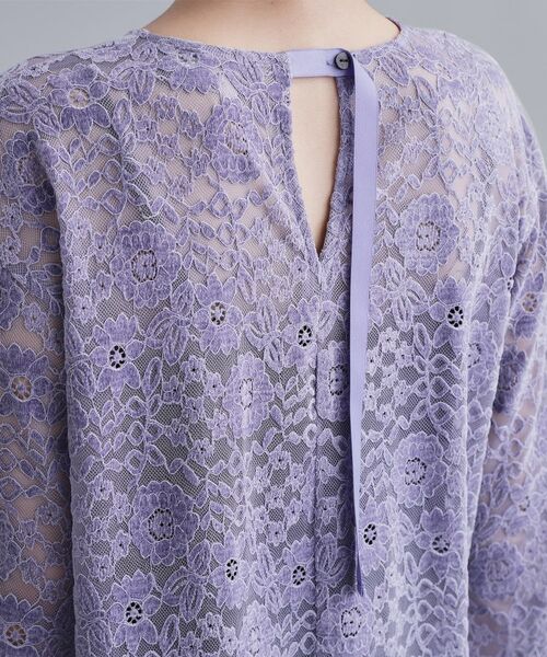 OPAQUE.CLIP / オペーク ドット クリップ ロング・マキシ丈ワンピース | 【es】フロッキーレースロングドレス | 詳細14