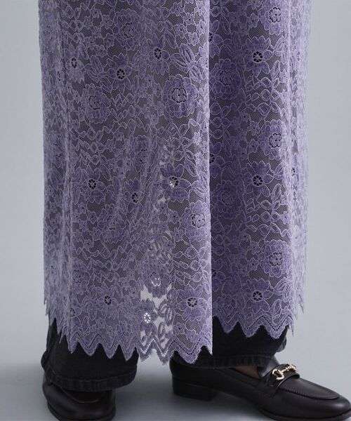 OPAQUE.CLIP / オペーク ドット クリップ ロング・マキシ丈ワンピース | 【es】フロッキーレースロングドレス | 詳細17