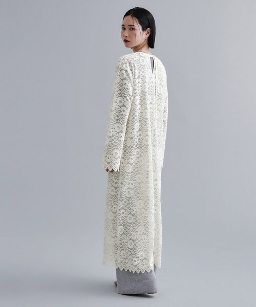 OPAQUE.CLIP / オペーク ドット クリップ ロング・マキシ丈ワンピース | 【es】フロッキーレースロングドレス | 詳細2