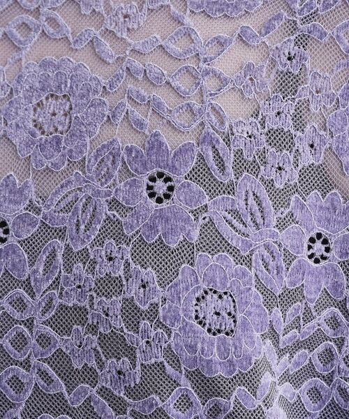 OPAQUE.CLIP / オペーク ドット クリップ ロング・マキシ丈ワンピース | 【es】フロッキーレースロングドレス | 詳細8