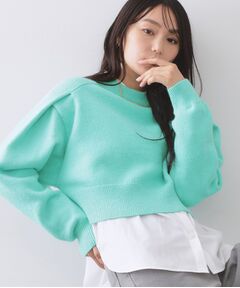 OPAQUE.CLIP / オペーク ドット クリップ ニット・セーター | ショルダータックショートニット【洗濯機OK】