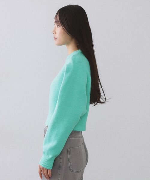 OPAQUE.CLIP / オペーク ドット クリップ ニット・セーター | ショルダータックショートニット【洗濯機OK】 | 詳細14