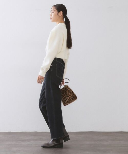 OPAQUE.CLIP / オペーク ドット クリップ ニット・セーター | ショルダータックショートニット【洗濯機OK】 | 詳細3