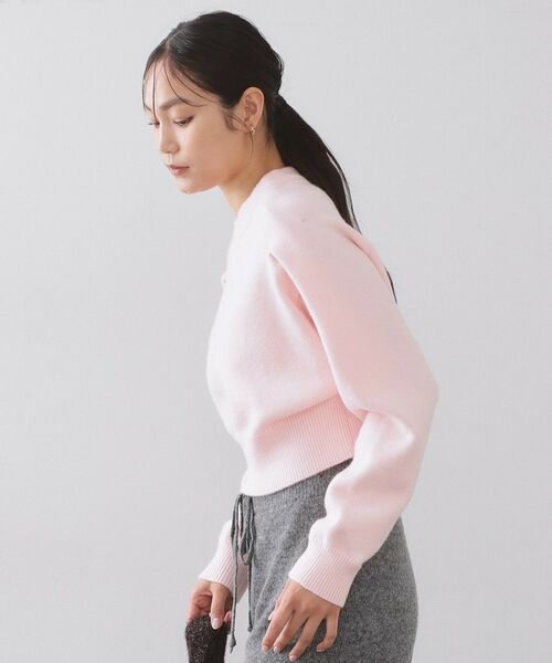 OPAQUE.CLIP / オペーク ドット クリップ ニット・セーター | ショルダータックショートニット【洗濯機OK】 | 詳細5