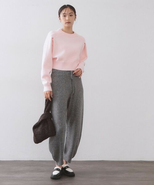 OPAQUE.CLIP / オペーク ドット クリップ ニット・セーター | ショルダータックショートニット【洗濯機OK】 | 詳細6