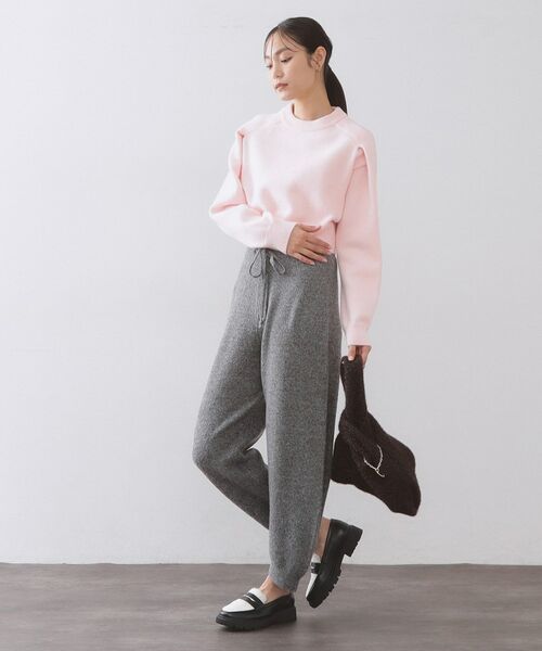 OPAQUE.CLIP / オペーク ドット クリップ ニット・セーター | ショルダータックショートニット【洗濯機OK】 | 詳細7