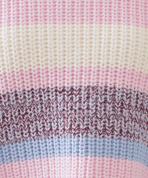OPAQUE.CLIP / オペーク ドット クリップ ニット・セーター | カラーボーダーミドルゲージニット | 詳細12