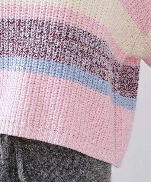 OPAQUE.CLIP / オペーク ドット クリップ ニット・セーター | カラーボーダーミドルゲージニット | 詳細18