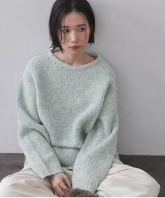 OPAQUE.CLIP / オペーク ドット クリップ ニット・セーター | カラーMIXリラクシーミドルゲージニット【洗濯機OK】