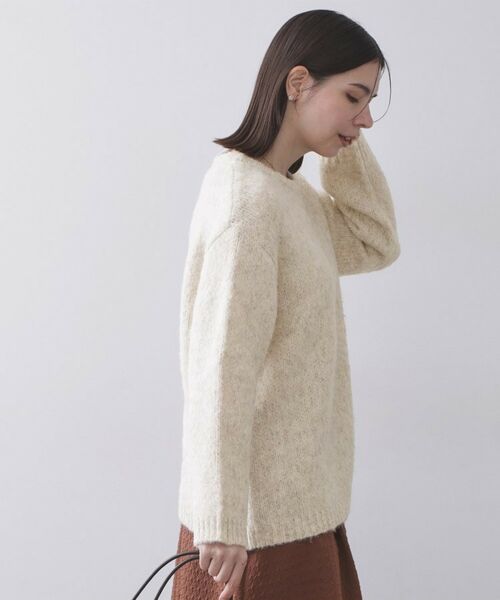 OPAQUE.CLIP / オペーク ドット クリップ ニット・セーター | カラーMIXリラクシーミドルゲージニット【洗濯機OK】 | 詳細1