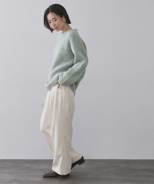 OPAQUE.CLIP / オペーク ドット クリップ ニット・セーター | カラーMIXリラクシーミドルゲージニット【洗濯機OK】 | 詳細11