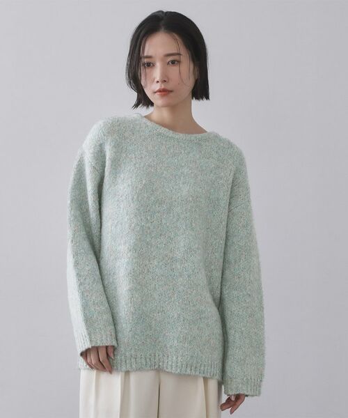 OPAQUE.CLIP / オペーク ドット クリップ ニット・セーター | カラーMIXリラクシーミドルゲージニット【洗濯機OK】 | 詳細13