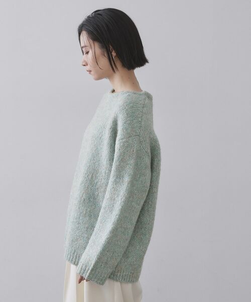 OPAQUE.CLIP / オペーク ドット クリップ ニット・セーター | カラーMIXリラクシーミドルゲージニット【洗濯機OK】 | 詳細14