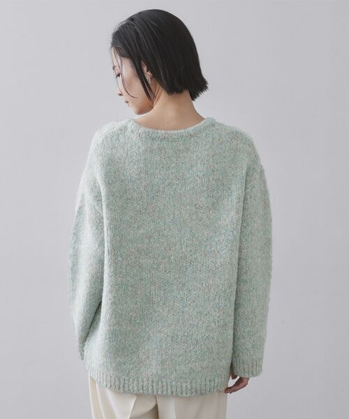 OPAQUE.CLIP / オペーク ドット クリップ ニット・セーター | カラーMIXリラクシーミドルゲージニット【洗濯機OK】 | 詳細15