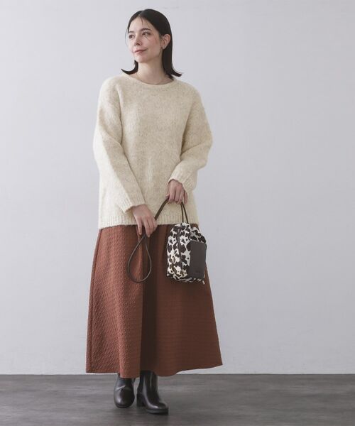 OPAQUE.CLIP / オペーク ドット クリップ ニット・セーター | カラーMIXリラクシーミドルゲージニット【洗濯機OK】 | 詳細2