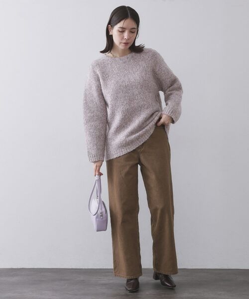 OPAQUE.CLIP / オペーク ドット クリップ ニット・セーター | カラーMIXリラクシーミドルゲージニット【洗濯機OK】 | 詳細6