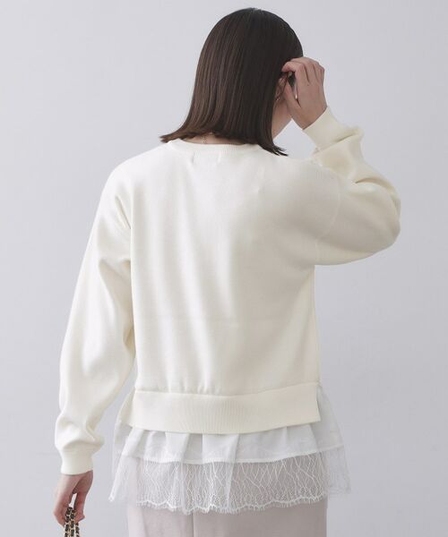 OPAQUE.CLIP / オペーク ドット クリップ ニット・セーター | 裾レースドッキングニット | 詳細1