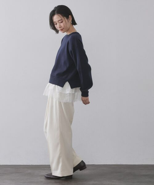 OPAQUE.CLIP / オペーク ドット クリップ ニット・セーター | 裾レースドッキングニット | 詳細11