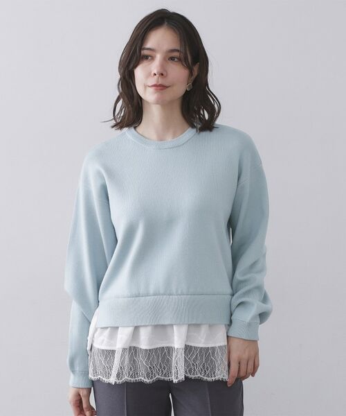 OPAQUE.CLIP / オペーク ドット クリップ ニット・セーター | 裾レースドッキングニット | 詳細13